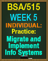 BSA/515 Week 5 Practice: Migrate and Implement Info Systems